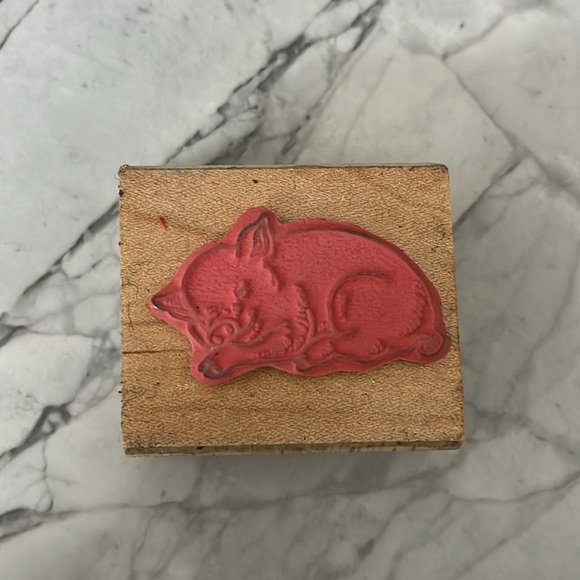 Pair of pig rubber stamps - Picture 5 of 5